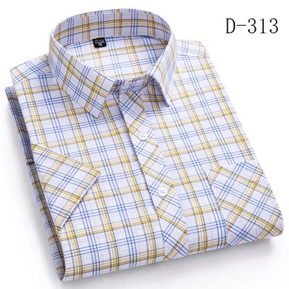 sanyamk Plaid Short Sleeve Shirts For Man Cotton England Preppy Classic Checked Summer New Fashion Clothing Businessman Casual Shirts