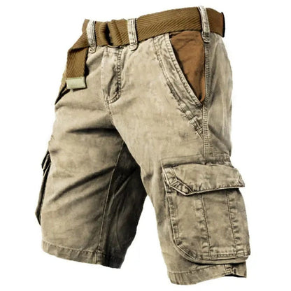 Bonsir Summer Men Cotton Shorts 5XL Oversize Cargo Pants Loose Wear-resistant Multi Pocket Work Shorts Casual Streetwear Sweatpants