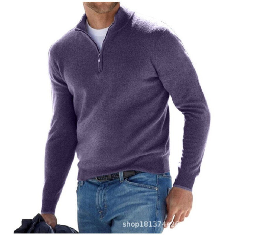 sanyamk Large Size Base Shirt Spring Autumn European American Hot Selling Long Sleeved Cashmere Sweater Clothes Men's Quality Pullover