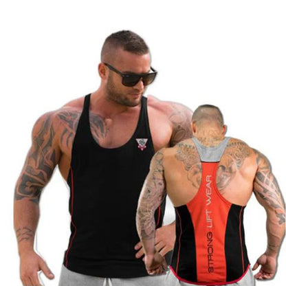 sanyamk Mens Bodybuilding Tank top Gyms Fitness sleeveless shirt New Male Cotton clothing Fashion Singlet vest Undershirt vest for men