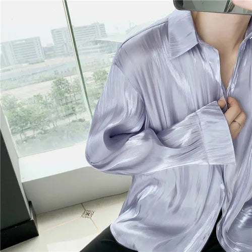 Bonsir Brand Fashions Casual Long Sleeve Men Shirt Social Streetwear Clothes Casual Plaid Casual Formal Social Classic B3