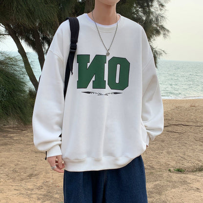 Bonsir Korean Loose Sweatshirts Men Round Neck Pullover Large Size  Autumn New Male Hoodies Fashion Brand Clothing