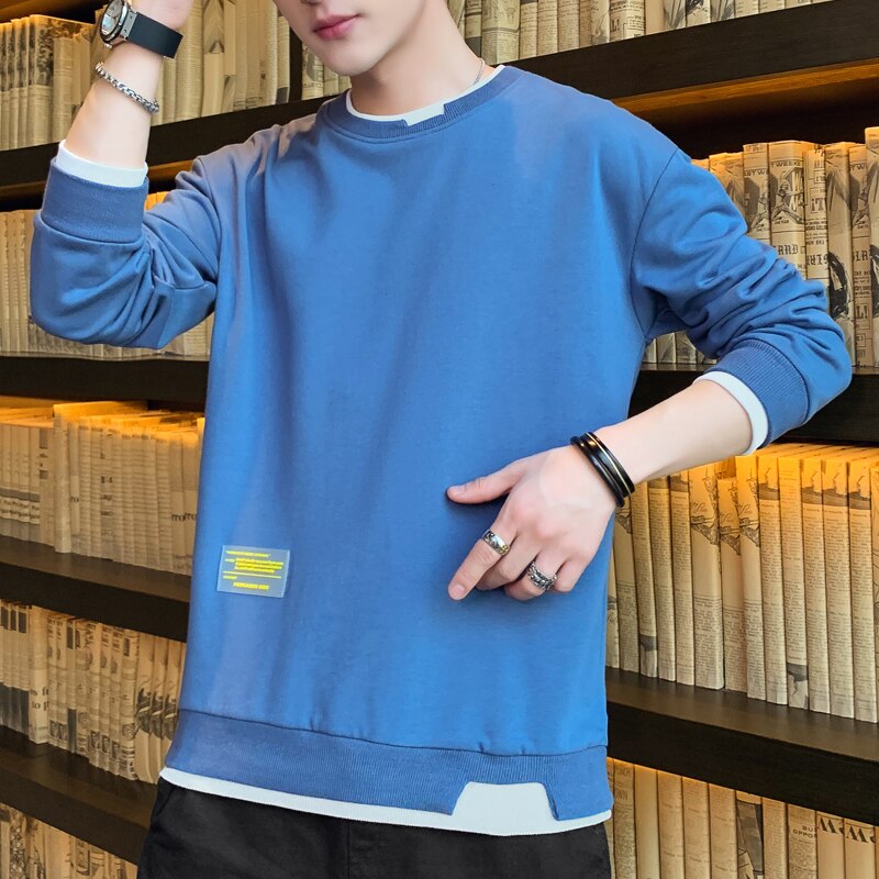 sanyamk Men's Sweatshirt 2022 Spring Harajuku Fashion Crew Neck Pullover Hip Hop Long Sleeve Casual Male Clothing Top Sudadera De Hombre