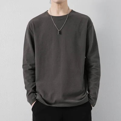 sanyamk  -   Spring Summer Men Basic Solid Color T-Shirts Mens  Slim Fit Soft Tops Tees Male Oversized Plain TShirts M-5XL