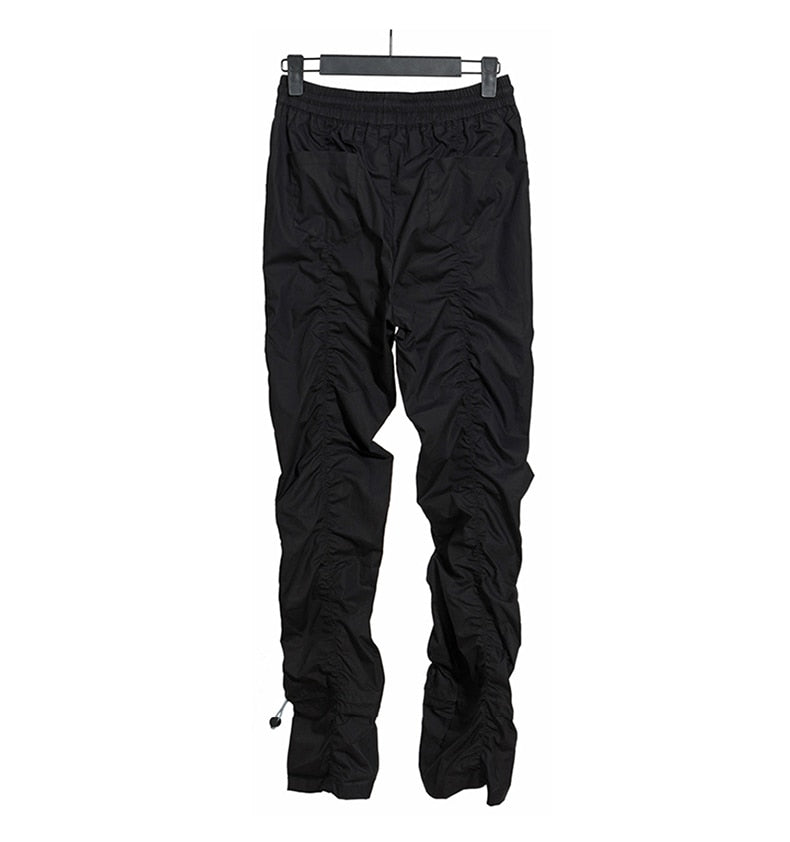 sanyamk Sets With Pants Man Harajuku Punk Men's Streetwear Black Hip Hop Fashion Clothing Casual Tactical Trousers Y2k Goth Flared