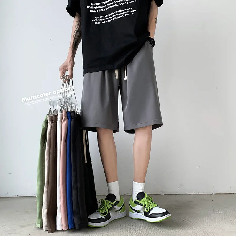 Bonsir Men Shorts Summer Designer High Street Drawstring Bermuda Masculina