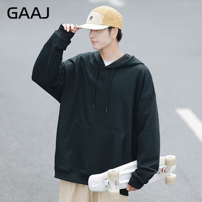 sanyamk Cotton Hoodies Sweatshirt Men,Spring Autumn Fashion Loose Hoodie,Korean Brand Plain Hood Clothing,Y2K Woman Oversized Streetwear