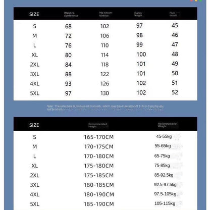 Bonsir Loose Silhouette Jeans Vintage Fashion Solid Color Wash Wide Leg Trousers Casual Trousers Men Spring Autumn Pants