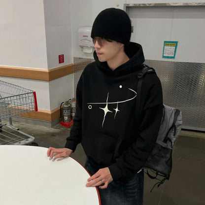 sanyamk  -  Korean Style Men's Hoodies Printing Hooded Casual Big Pockets Pullover Loose Male Sweatshirts New Autumn Trend 2024 9C6907
