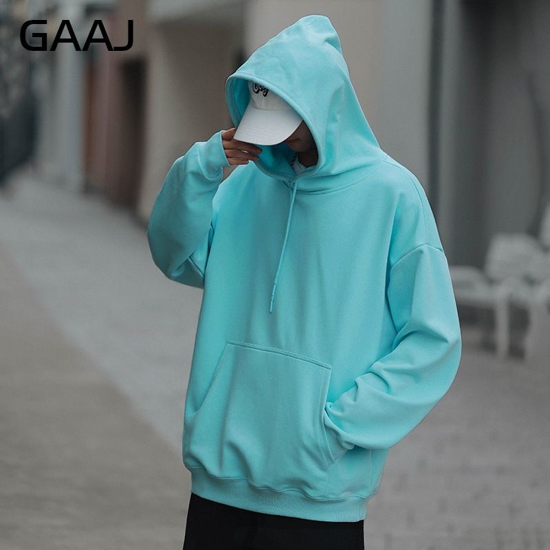 sanyamk Cotton Hoodies Sweatshirt Men,Spring Autumn Fashion Loose Hoodie,Korean Brand Plain Hood Clothing,Y2K Woman Oversized Streetwear