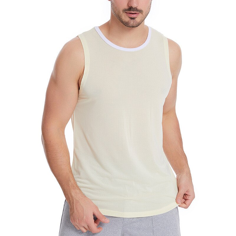 sanyamk 2022 NEW Summer Gym Tank Tops Men Fitness Vest Bodybuilding sleeveless shirt Male quick-drying Sports Undershirt Running Vest