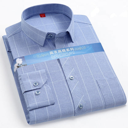 sanyamk 22/23 New Men's Shirt Long Sleeve Brand Business Casual Social Cardigan Square Collar Cotton Plus Size 5XL 6XL Vintage Clothing