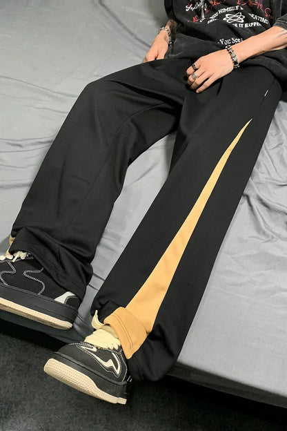 Bonsir Summer thin straight casual pants for men's versatile trend, handsome and sporty high street youth trend, cropped pants