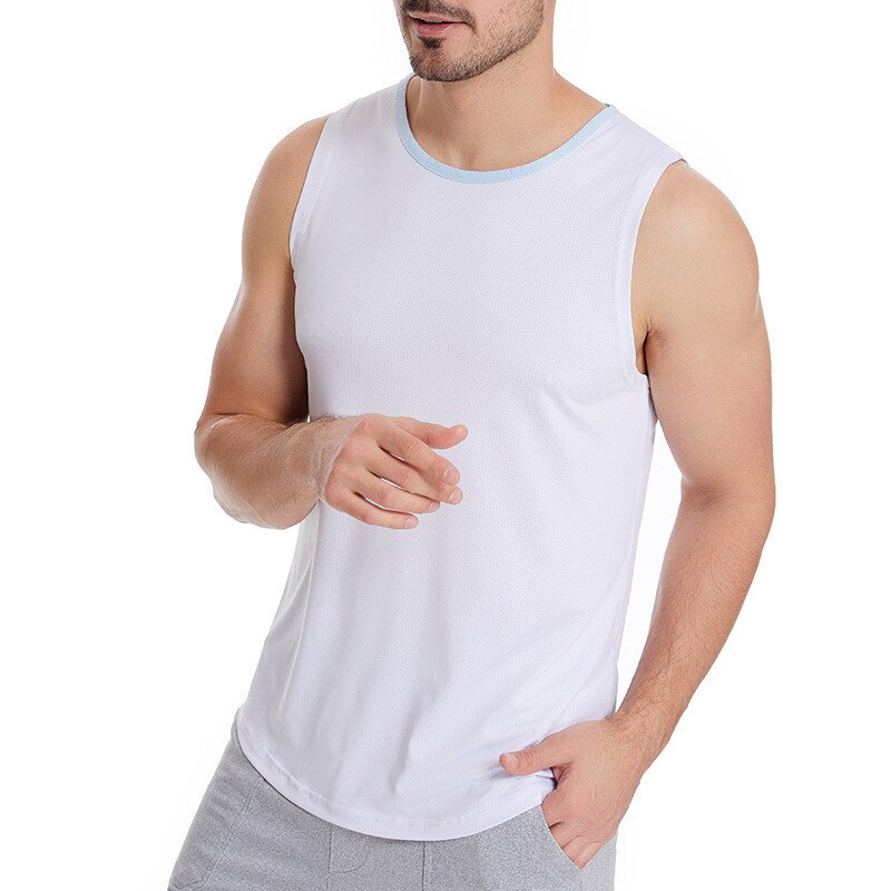 sanyamk 2022 NEW Summer Gym Tank Tops Men Fitness Vest Bodybuilding sleeveless shirt Male quick-drying Sports Undershirt Running Vest