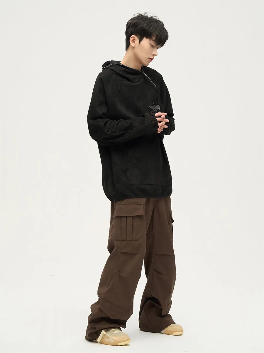 Bonsir style, senior sense, American cargo pants, men's ins, China-Chic casual high street trousers, lovers' pants calca men