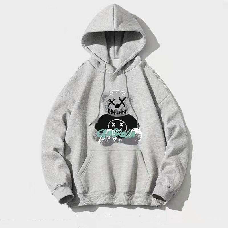 Bonsir Limited New Fun Hoodie Fashion Street Bear Print Graphic Simple Harajuku Hip Hop Casual Style Cotton Men's Hoodies Sweatshirts