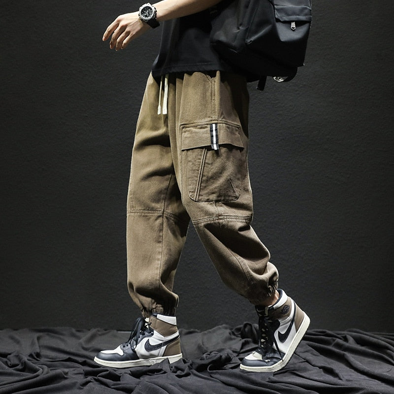 Bonsir Oversize Cargo Pants Men Baggy Casual Trousers Male Streetwear Hip Hop Workwear Fashion Khaki Black Green Plus Size 8XL