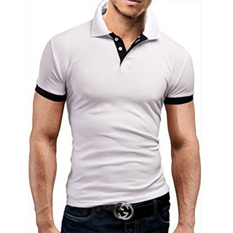 sanyamk Covrlge Polo Shirt Men Summer Stritching Men's Shorts Sleeve Polo Business Clothes Luxury Men Tee Shirt Brand Polos MTP129