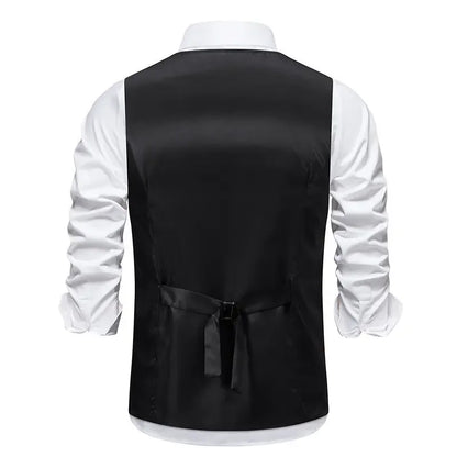 BONSIR  -  Men's Autumn and Winter New Suit Vest Solid Single Breasted Men's Vest