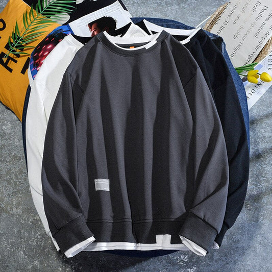 Bonsir Men's T-Shirt Round Neck Long Sleeve Top Trend Plus Size  Harajuku Tees Shirts Fashion Baggy Pullover Spring Autumn Male Clothes