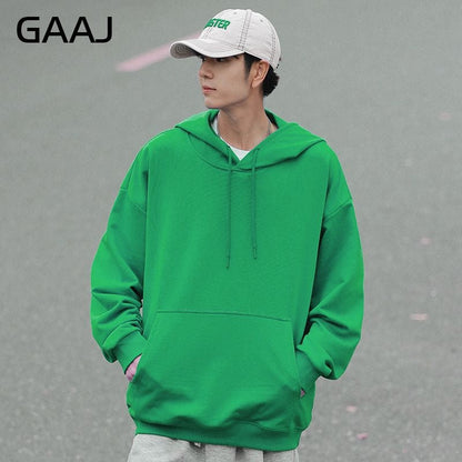 sanyamk Cotton Hoodies Sweatshirt Men,Spring Autumn Fashion Loose Hoodie,Korean Brand Plain Hood Clothing,Y2K Woman Oversized Streetwear