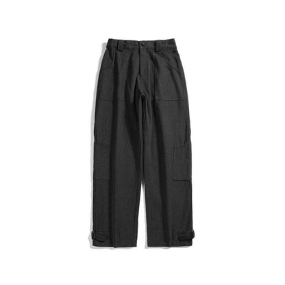 Bonsir Oversized Cotton Cargo Pants Men Fashion Thick Pocket Casual Pants Men Streetwear Korean Loose Straight Pants Mens Trousers