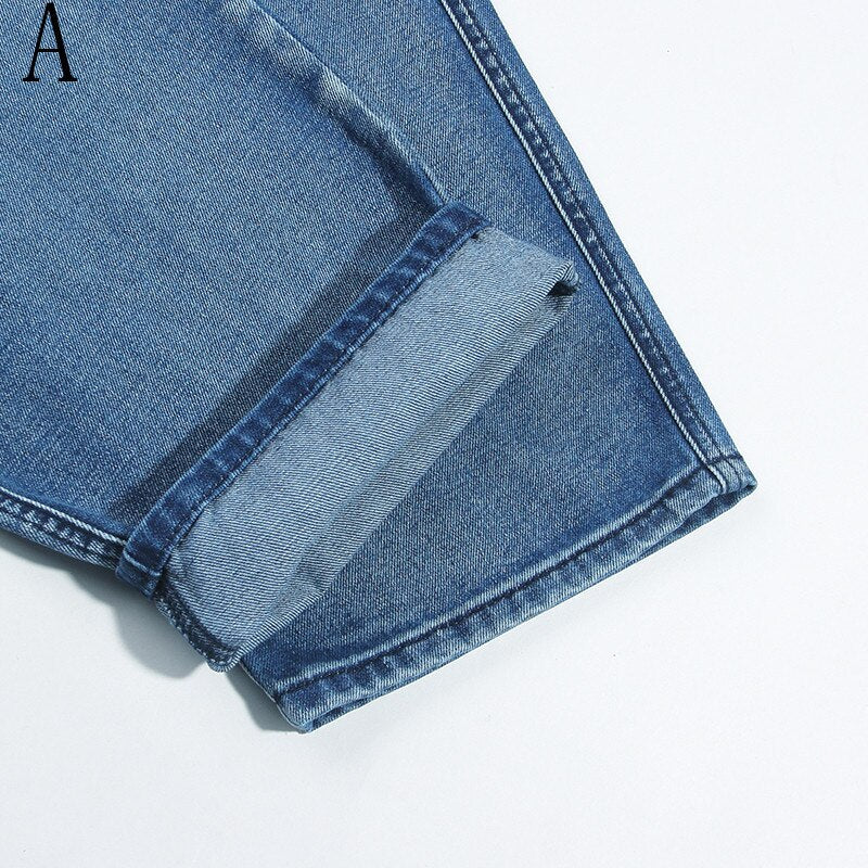 sanyamk  Plus Fat Large Size 48 Loose Straight Jeans Men Street Hip Hop Printing Jeans Skateboard Baggy Denim Trousers Male