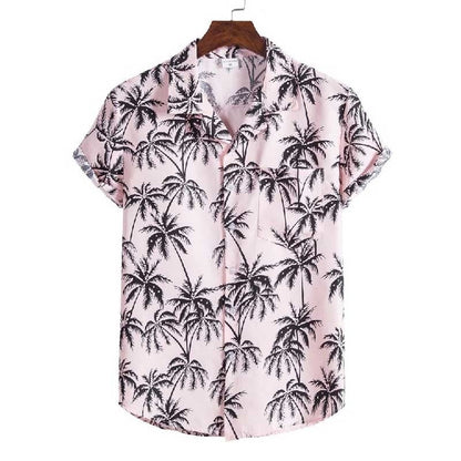 sanyamk Summer Men For Shirt Holiday Fashion Beach Dot Print Short Sleeve Tops Aloha Clothing Streetwear Mens Hawaiian Shirts 5XL