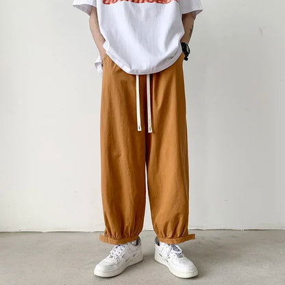 sanyamk  -  Mens Harem Pants Straight Streetwear Loose Ankle Length Unisex Sweatpants