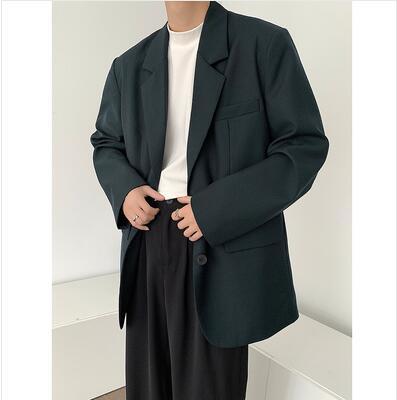 sanyamk Men's High-quality Casual Suit Jackets Formal Western-style Clothes Loose Black/brown/green Blazers Business Coats S-XL