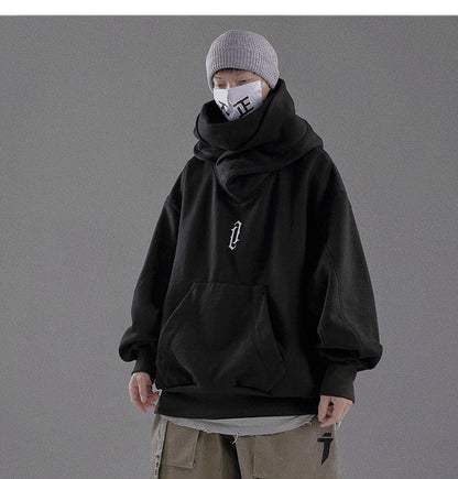 sanyamk Spring autumn High collar hoodie loose comfortable Men's clothes Harajuku Hiphop streetwear Fleece hooded oversize Sweatshirt