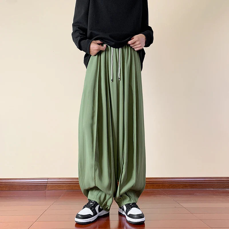 Bonsir Streetwear Y2K Casual Pants Men‘s Korean Fashion Oversized Trousers Men Wide-leg Sweatpants Male Casual Harem Pants New