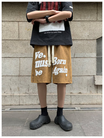 sanyamk Oversized Summer Men's Sports Printed Shorts 2023 Casual Breathable Shorts High Quality Loose Hip Hop Jogger Shorts 5XL