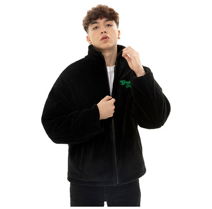 Bonsir Lamb Wool Men's Winter New Jacket Coat Corduroy Pattern Windproof Oversized Hip Hop Streetwear Men's Jacket Jaqueta Masculina