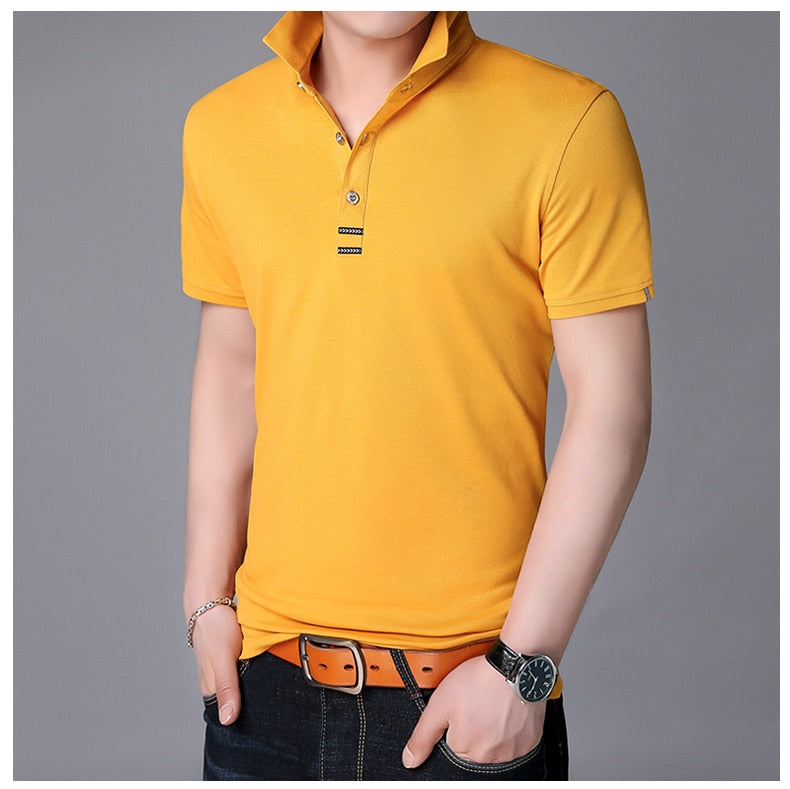 sanyamk Top Quality 2022 New Summer Designer Brand Mens Polo Shirts Turn Down Collar Short Sleeve Casual Tops Fashions Men's Clothing