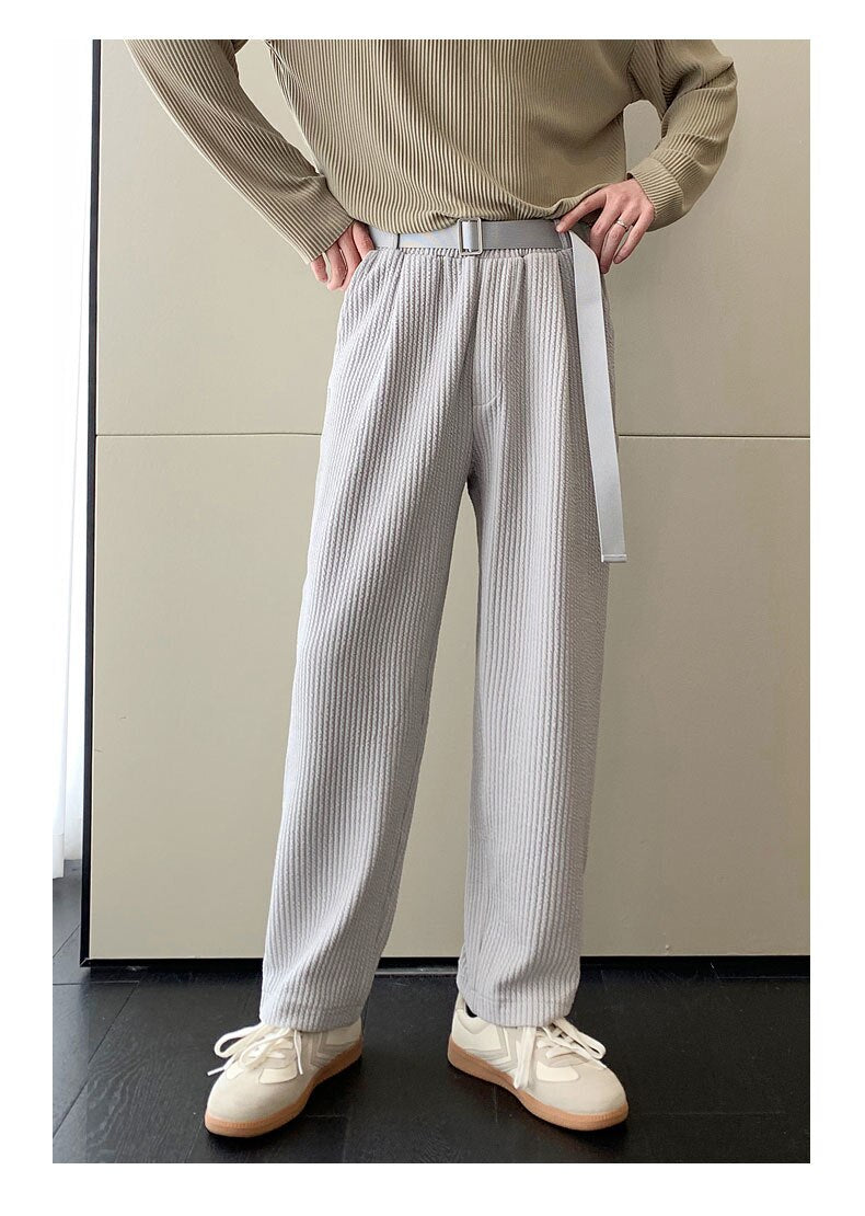 sanyamk Summer Men's Fashion Loose Casual Pants Hip Hop Style Stripe Joggers Sweatpants Homme Grey/white/black Color Trousers S-XL