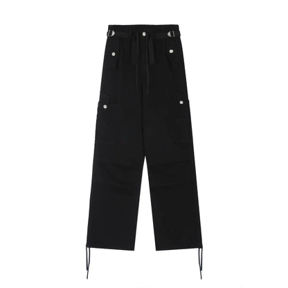 Bonsir Loose Straight Wide Leg Baggy Pants Men's Trend Ruffian Handsome Versatile Original Vibe Pants Japanese Streetwear