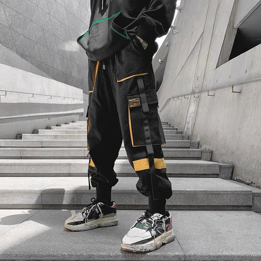 Bonsir Techwear Cargo Pants Men Harajuku Cargo Trousers Male Hip Hop  Loose Casual Streetwear Japanese Men Clothing Patchwork