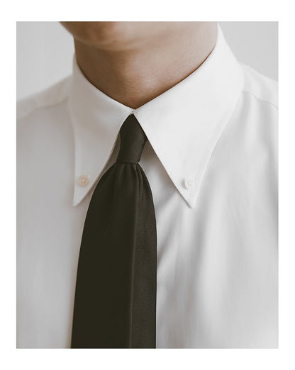 Bonsir Fall Men Business Solid Color Shirt Long Sleeve Slim Fit Hairstylist Shirts Men Office Tuxedo Shirt Social Herren Hemd