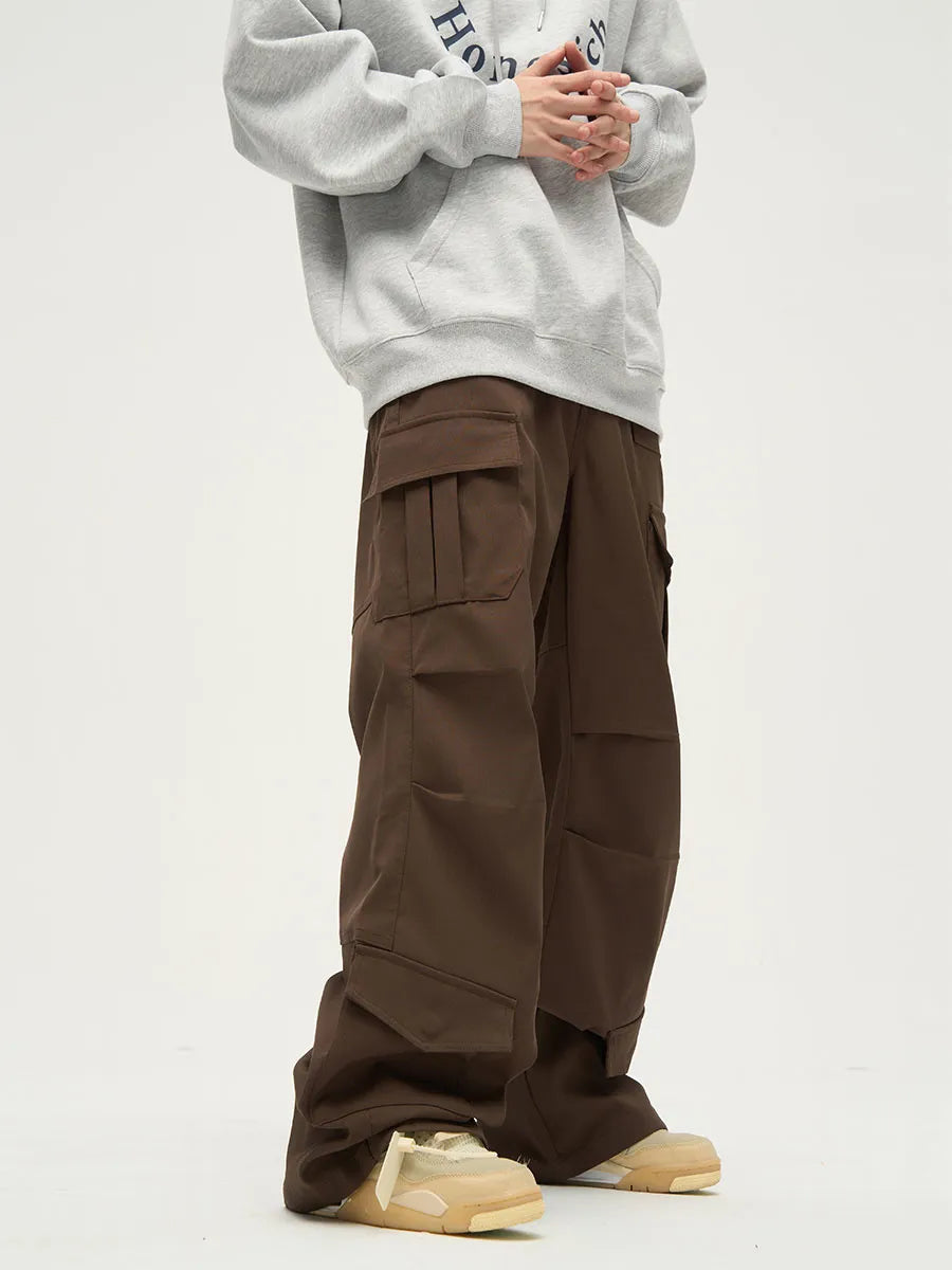 Bonsir style, senior sense, American cargo pants, men's ins, China-Chic casual high street trousers, lovers' pants calca men