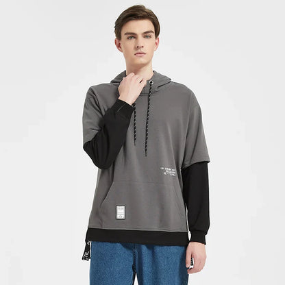 sanyamk New Hoodie Sweatshirt Mens Hip Hop Pullover Hoodies Streetwear Casual Fashion Clothes Colorblock Hoodie Cotton