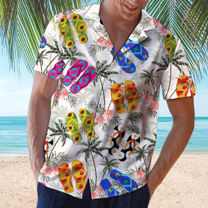 sanyamk Hawaiian Shirts Red Tropical Shirts Floral Men Dazn Tops Summer Casual Short Sleeve Button Shirt Chemise Loose Vacation Beach