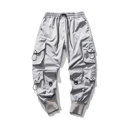 Bonsir Black Cargo Pants Men Joggers Hip Hop Techwear Pants Hippie Cargo Trousers for Men Streetwear Plus Size Pockets Oversize