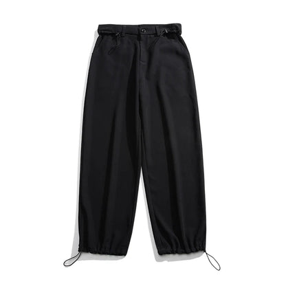 Bonsir Luxury Men Casual Suit Pants Drappy Oversized Trousers Male Drawstring Large Size Wide Leg Parachute Pants Fashion Streetwear