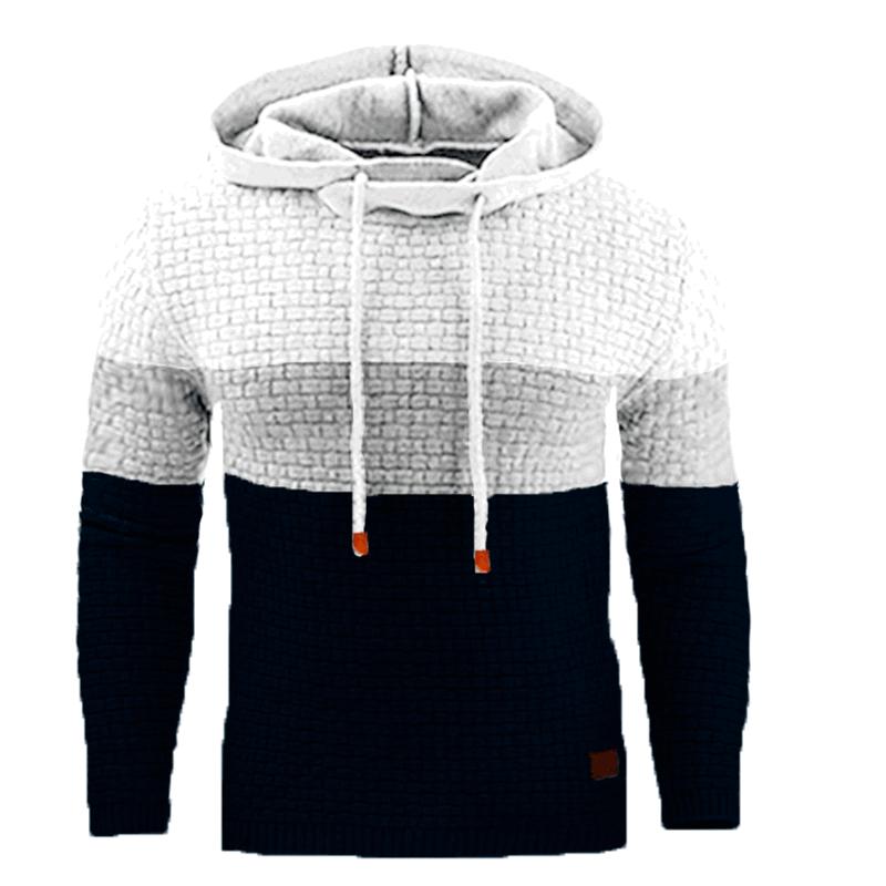 Bonsir Autumn Winter New Men's Jacquard Sweater Long Sleeve Hoodie Sweatshirt Jacket