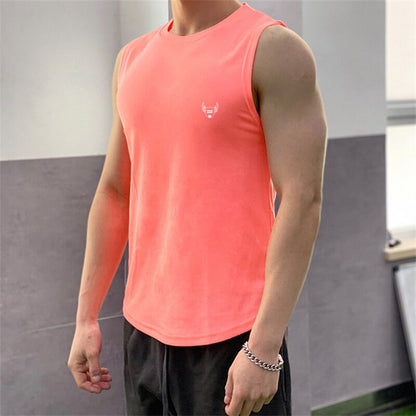 sanyamk 2022 NEW Men Sleeveless Sports Vest Summer Breathable quick-drying Gyms shir Male Bodybuilding Undershirt mesh Fitness Tank Tops