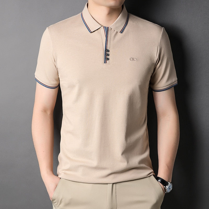 sanyamk Top Grade Antimicrobial Fabric 97% Cotton Summer Brand Designer Polo Shirt Men Short Sleeve Casual Tops Fashions Mens Clothing