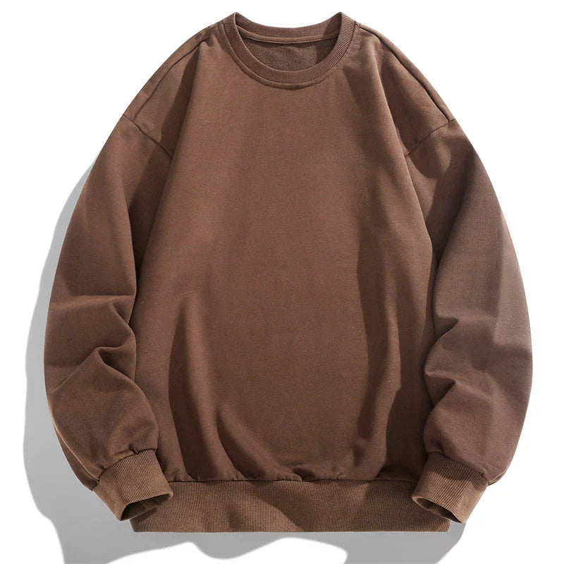 sanyamk 2024 New Fall Round Neck Pullover Fashion Casual Solid Color Sweater Men'S High-End Trend Of Long-Sleeved T-Shirt