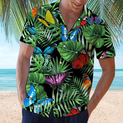 sanyamk Hawaiian Shirts Red Tropical Shirts Floral Men Dazn Tops Summer Casual Short Sleeve Button Shirt Chemise Loose Vacation Beach