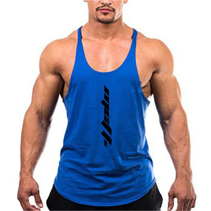 sanyamk Mens Gym Clothing Bodybuilding Tank Tops Fitness Training Sleeveless Shirt Cotton Muscle Running Vest Casual Sports Singlets